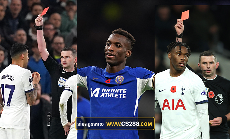 Chelsea បំបាក់ Tottenham ដែលមានកីឡាករត្រឹមតែប្រាំបួននាក់​ដោយលទ្ធផល​ ៤-១​​